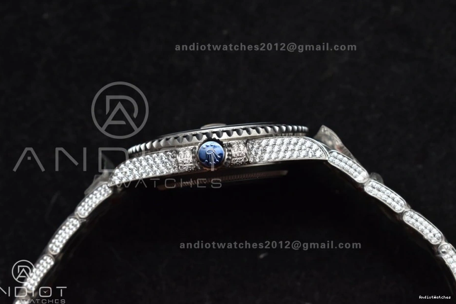 SS Submariner Dial Blue On VR Edition AMGF Best Full On Chic 1149 Diamonds 40mm Bracelet 1202